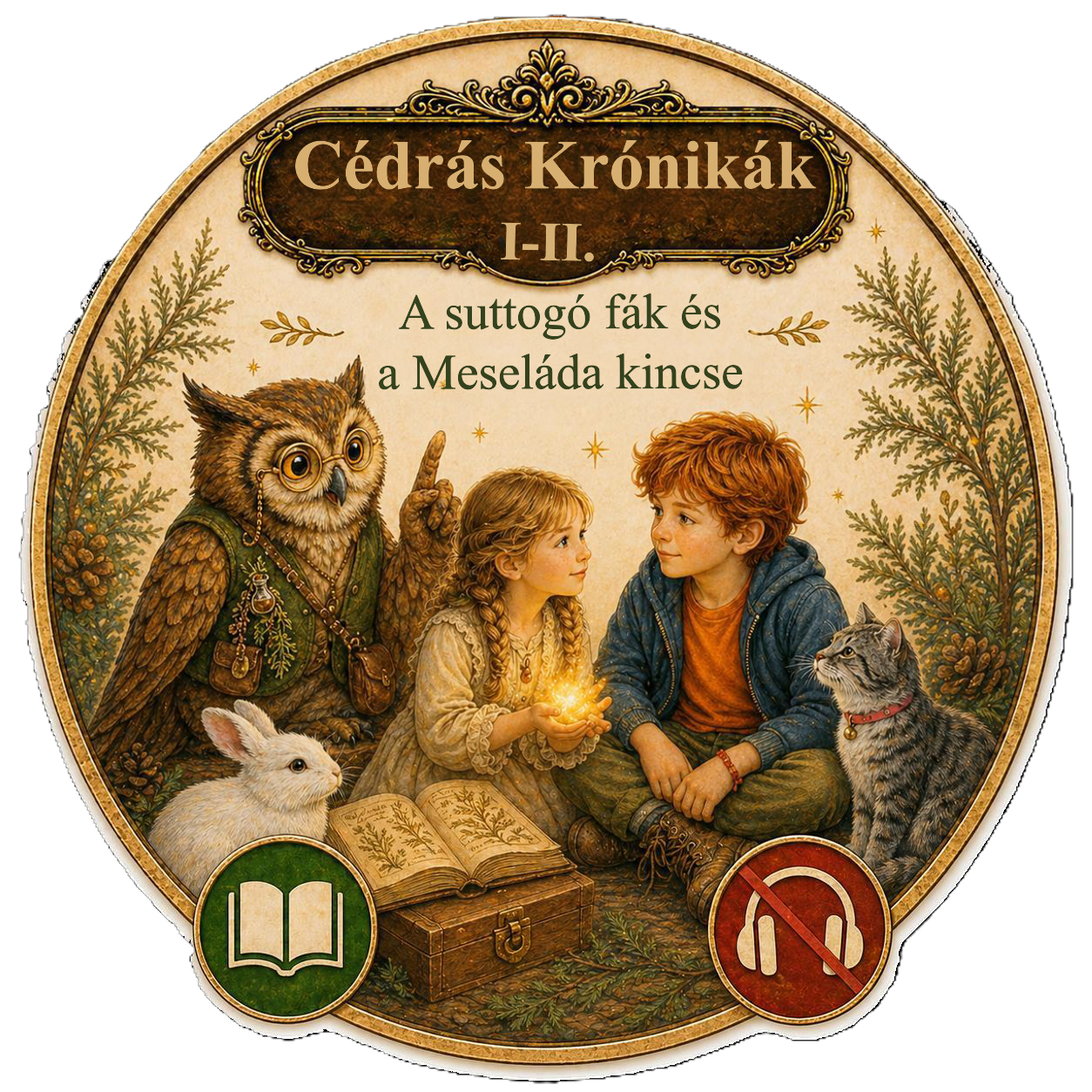 Cédrás Krónikák I-II. – A suttogó fák és A Meseláda kincse – hangoskönyv nélkül